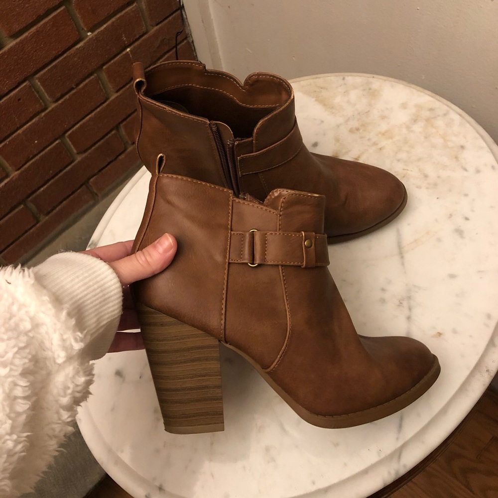 Brown booties